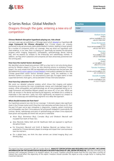 Q-Series Redux: Global Medtech Dragons through the gate; entering a new era of competition封面