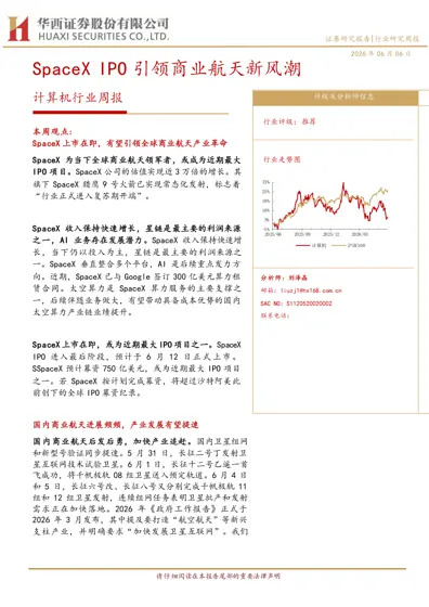 SpaceX IPO 引领商业航天新风潮封面