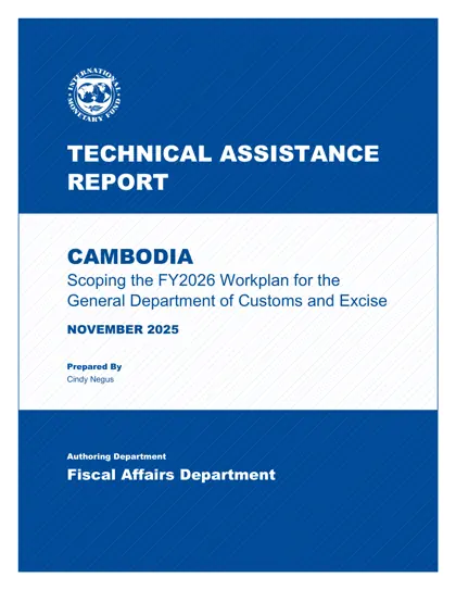 CAMBODIA Scoping the FY2026 Workplan for the General Department of Customs and Excise封面