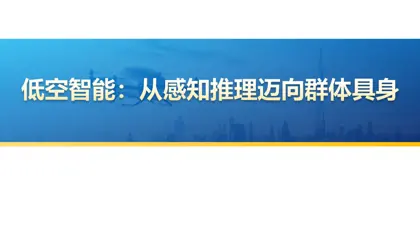 低空智能—从感知推理迈向群体具身封面