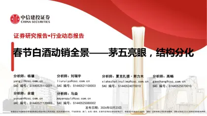 春节白酒动销全景——茅五亮眼,结构分化封面