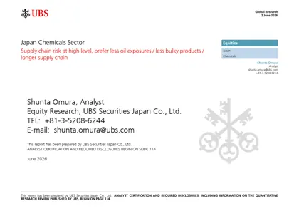 Japan Chemicals Sector封面