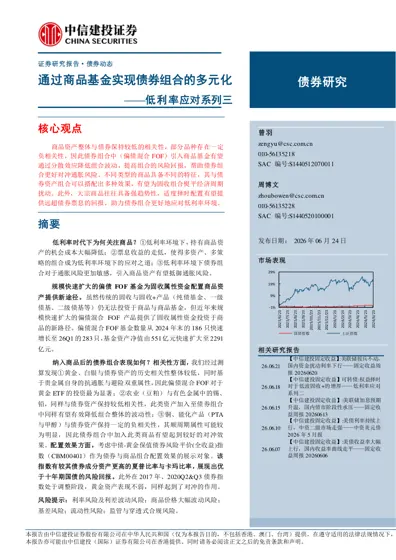通过商品基金实现债券组合的多元化——低利率应对系列三封面