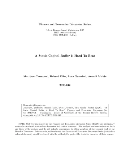 A Static Capital Buffer is Hard To Beat封面