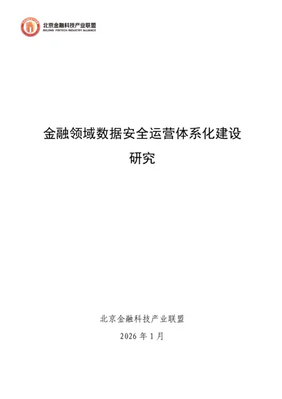 金融领域数据安全运营体系化建设研究封面