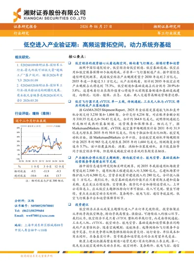 低空进入产业验证期：高频运营拓空间，动力系统夯基础封面
