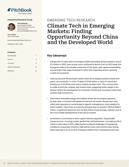 Climate Tech in Emerging Markets: Finding Opportunity Beyond China and the Developed World封面